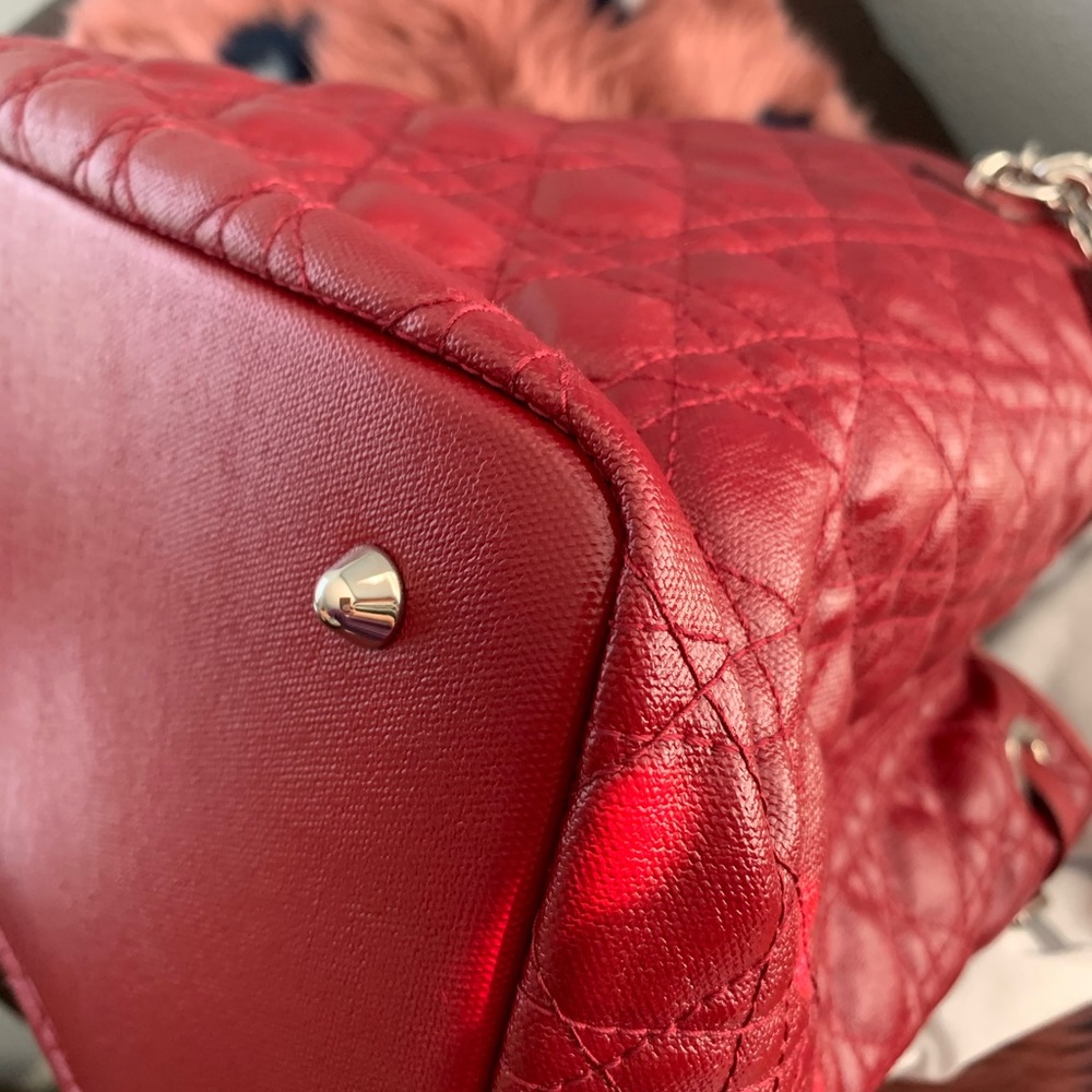 Dior Panarea Cannage Red Tote Great Condition - Picture 13 of 17